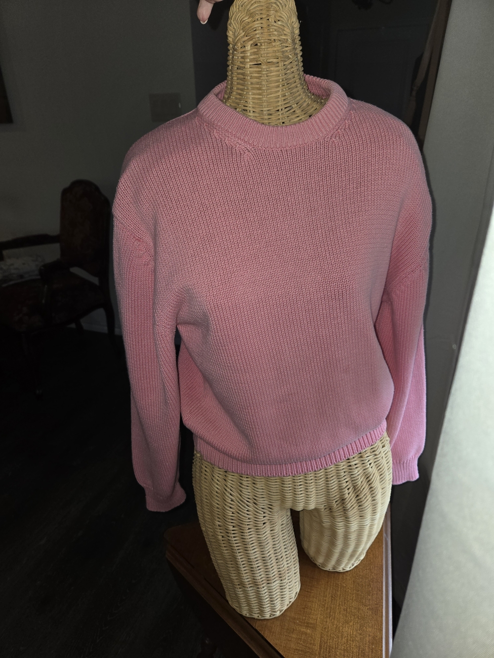 Eddie Bauer Vintage Pink Crewneck Knit Sweater